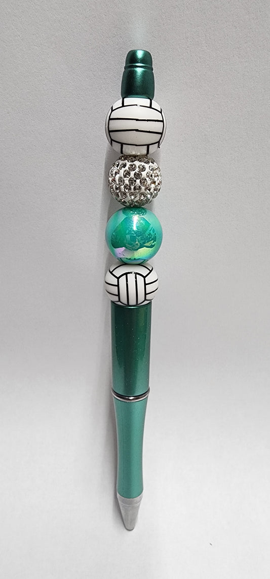 Volleyball (Round) Beaded Pen