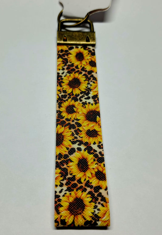 Sunflower Cheetah Keychains