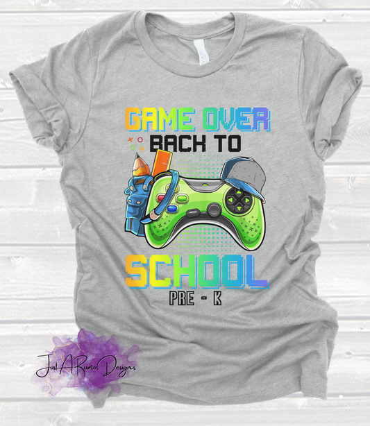 Game Over Back to School Shirt