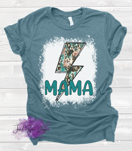 Mama Cowprint Bolt Shirt