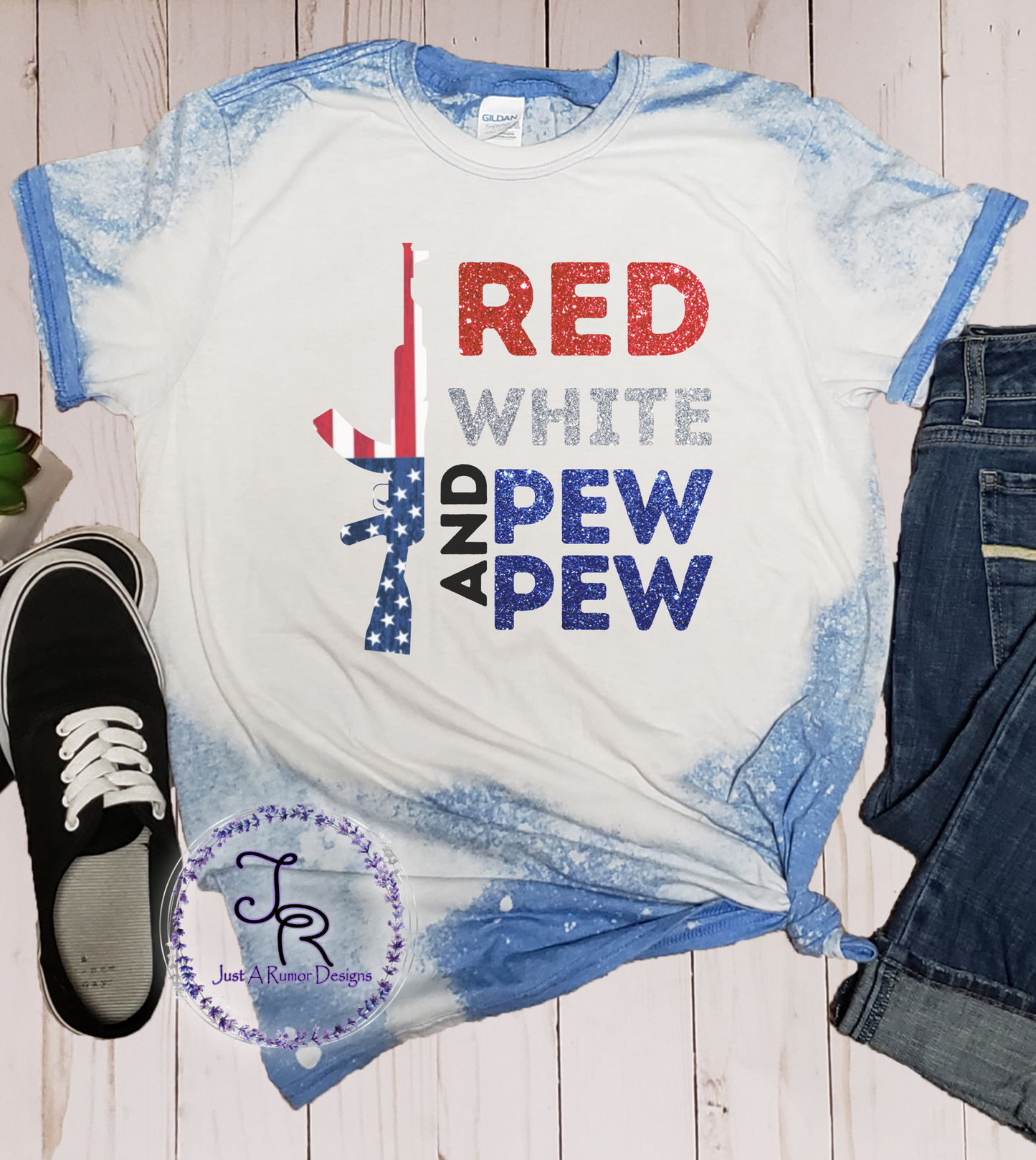 Red White & Pew Pew Shirt