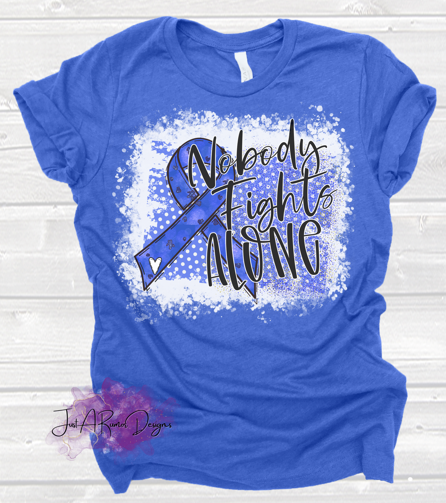 Royal Blue Nobody Fights Alone Shirt