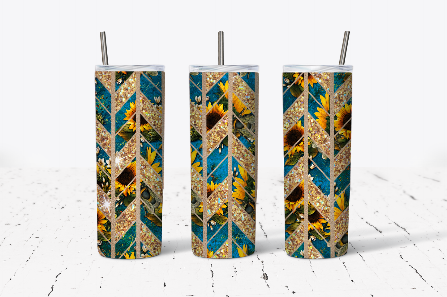 Sunflower Tangram Tumbler