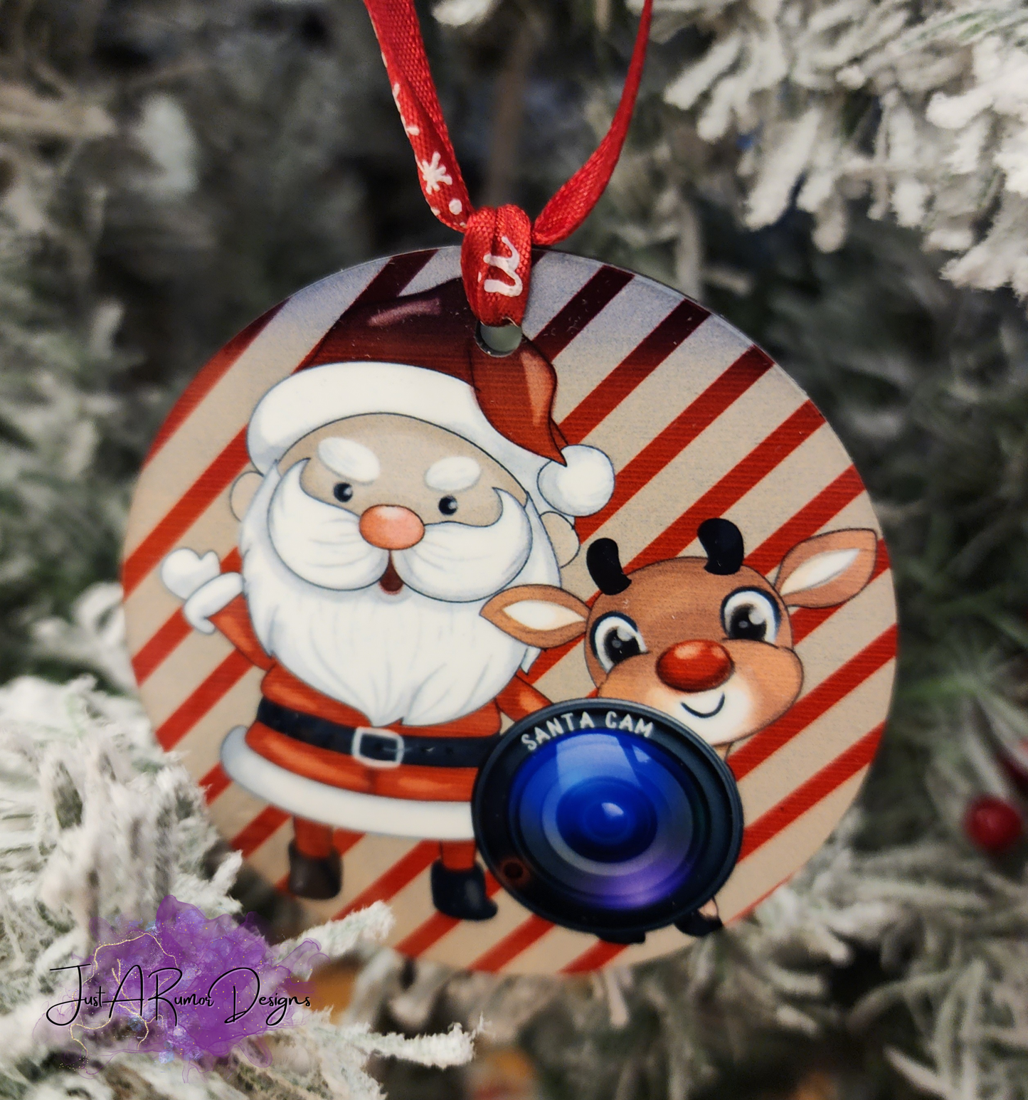 Santa Cam w Rudolph Ornament