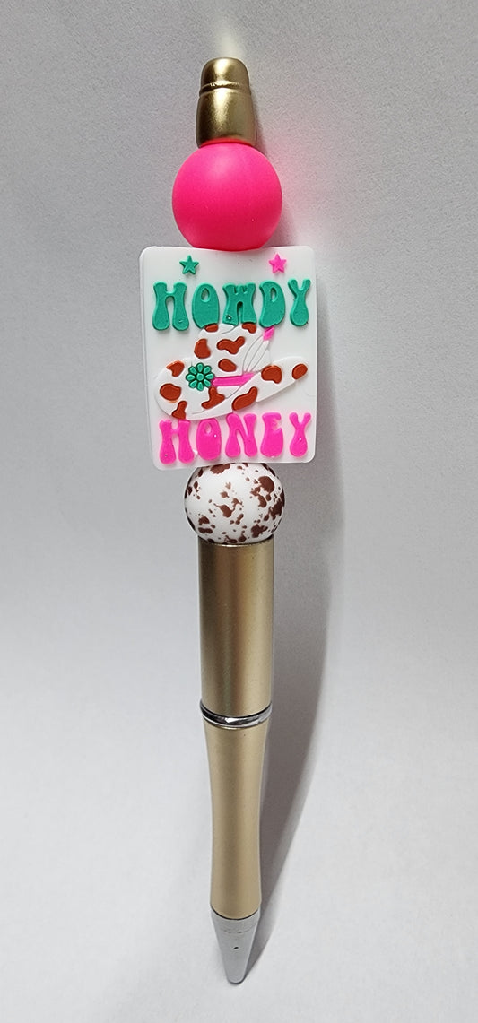 Howdy Honey Beaded Pen