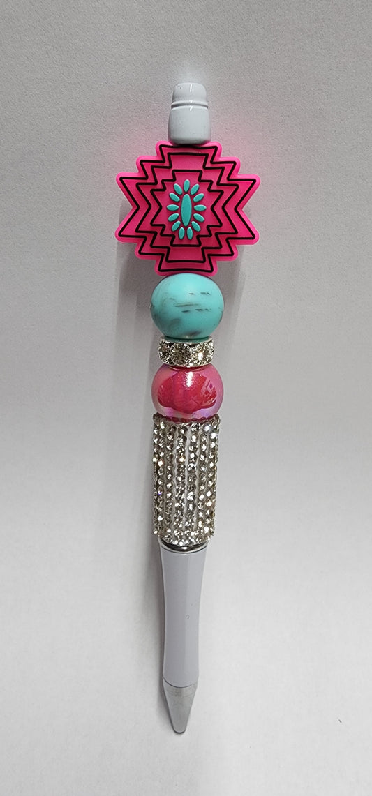 Pink Concho Beaded Pen