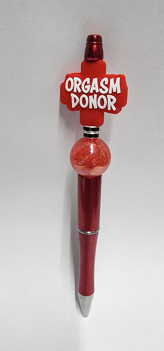 "O" Donor Beaded Pen