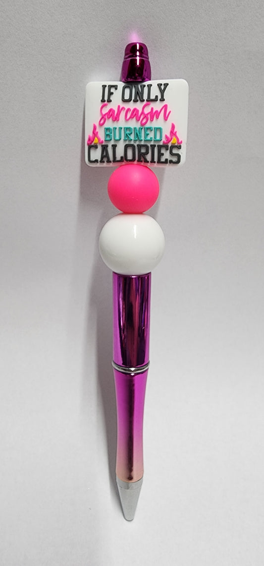 Burned Calories Beaded Pen