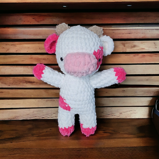 Pink Spotted Cow Plushie