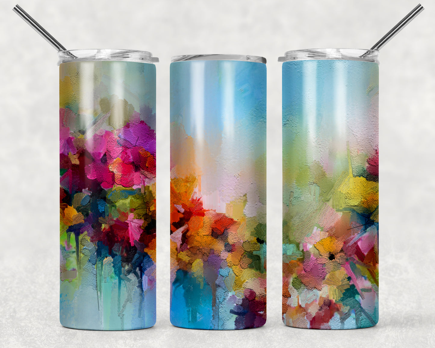 Abstract Flowers-Bright Tumbler