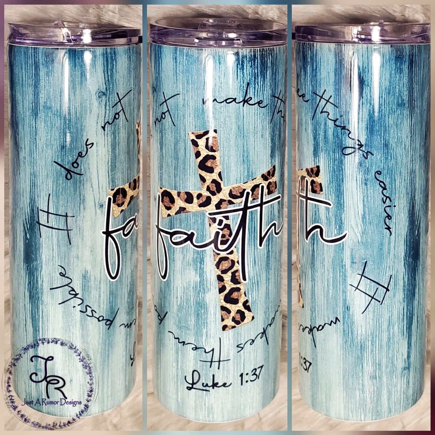 Faith Woodgrain Tumbler