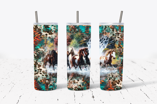 Aztec Horses Tumbler