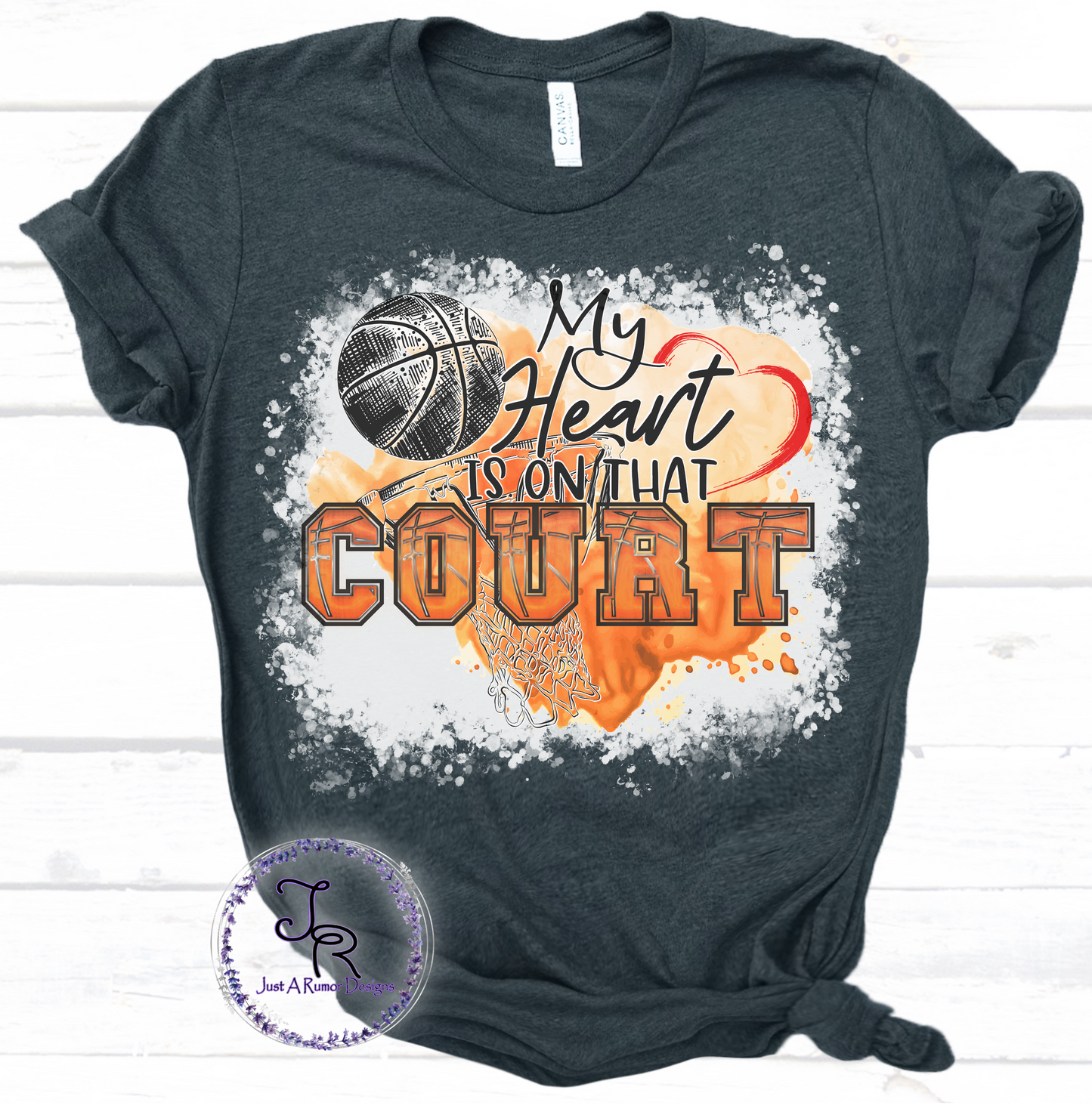 Basketball Heart is on that Court Shirt