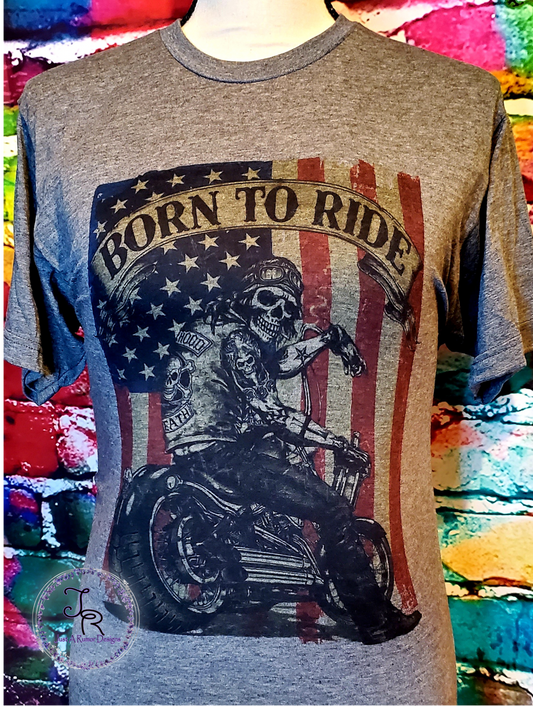 Biker Skull Shirt-RTS