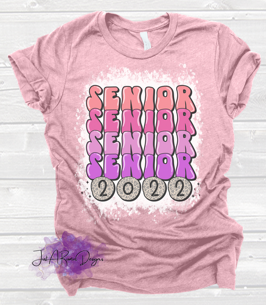 Bubble Letter Senior '22 Shirt