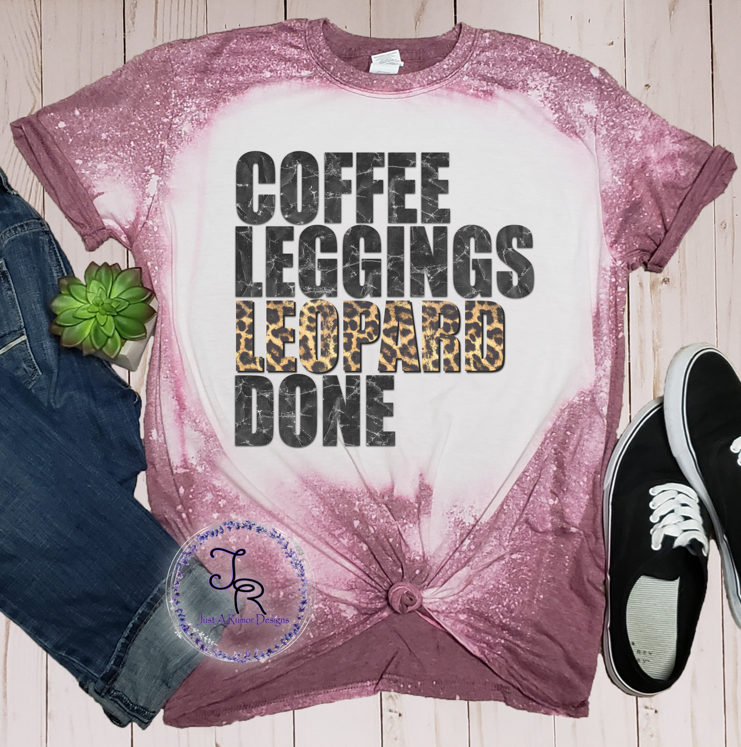 Coffee Leggings Leopard Shirt