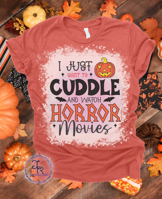 Cuddle and Watch Horror Movies Shirt