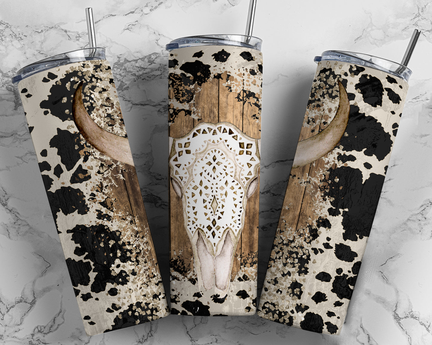 Cow Skull Tumbler