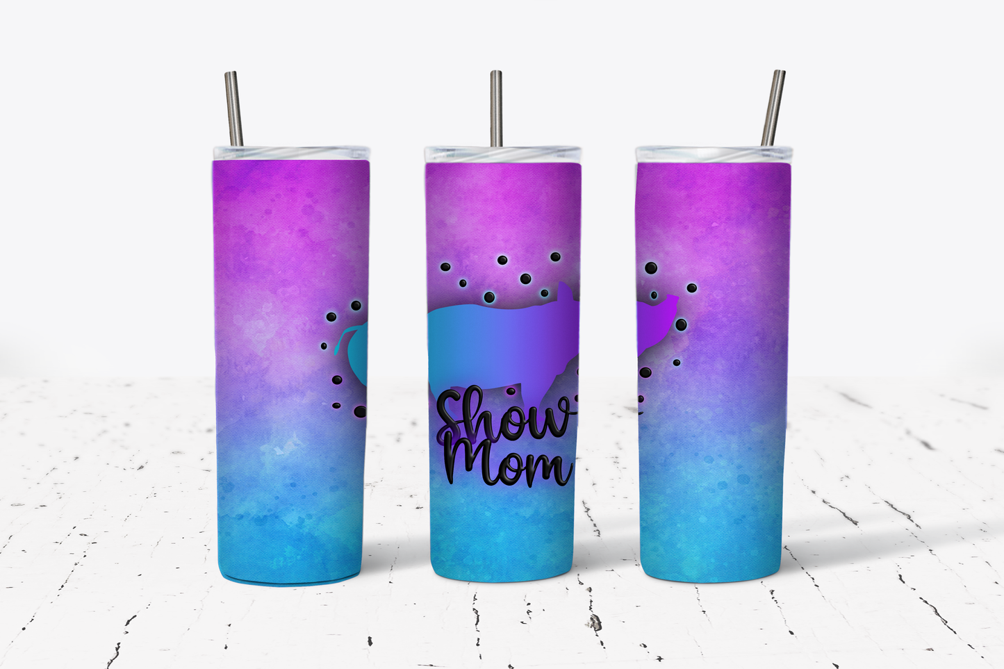Pig Show Mom Tumbler