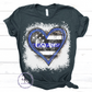 Thin Blue Line Love Heart Shirt
