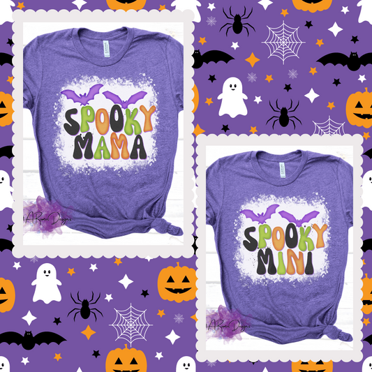 Spooky Mama and Mini Matching Shirts