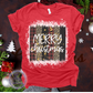 Merry Christmas Brush Strokes Shirt