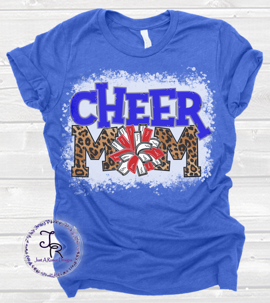 Pom Pom Cheer Mom-School Colors Shirt