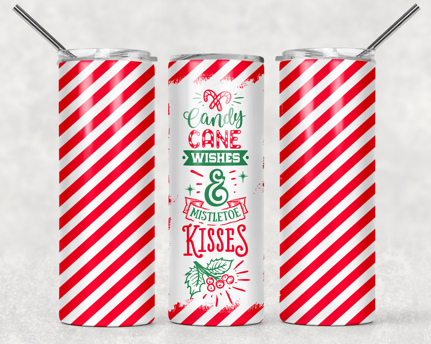 Candy Cane Wishes Tumbler
