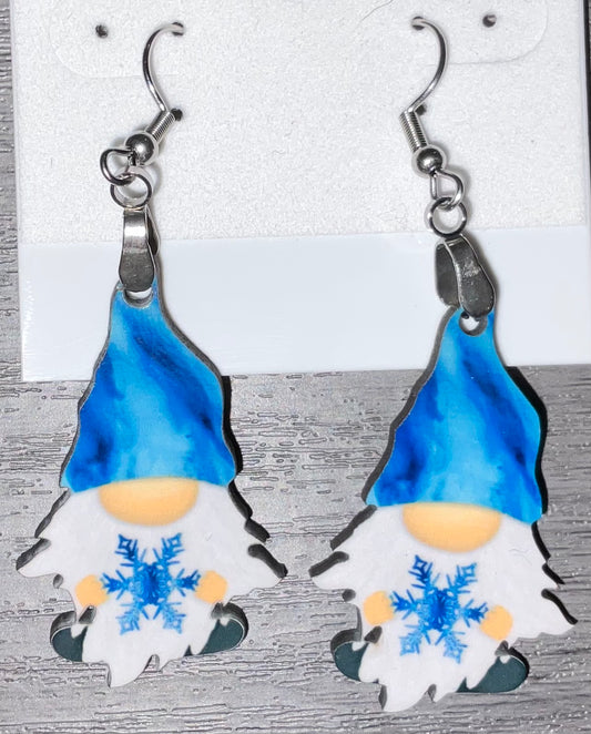 Snowflake Gnome Earrings